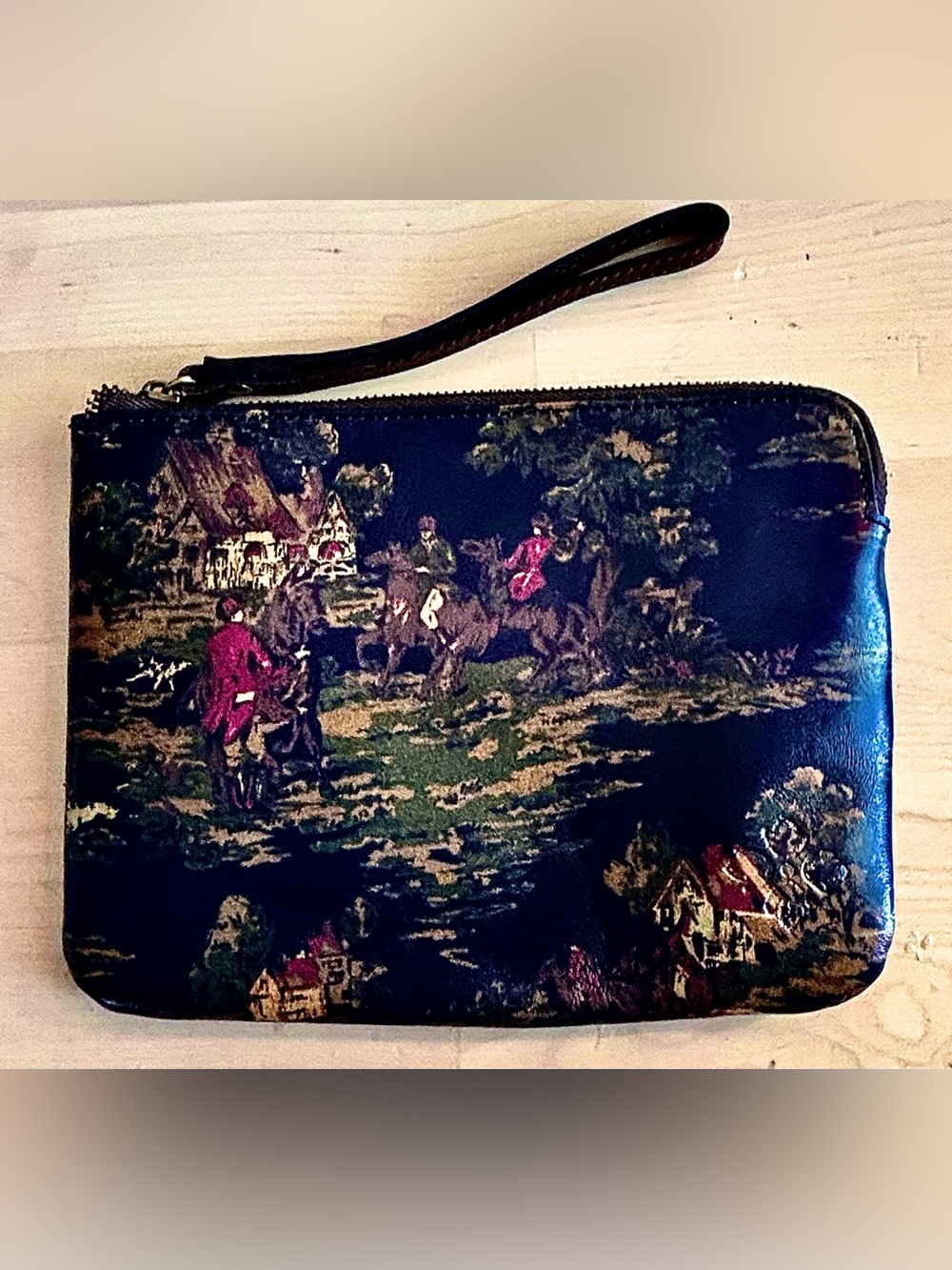 Patricia Nash Cassini Wristlet Purse Kent Countryside Fox Hunt